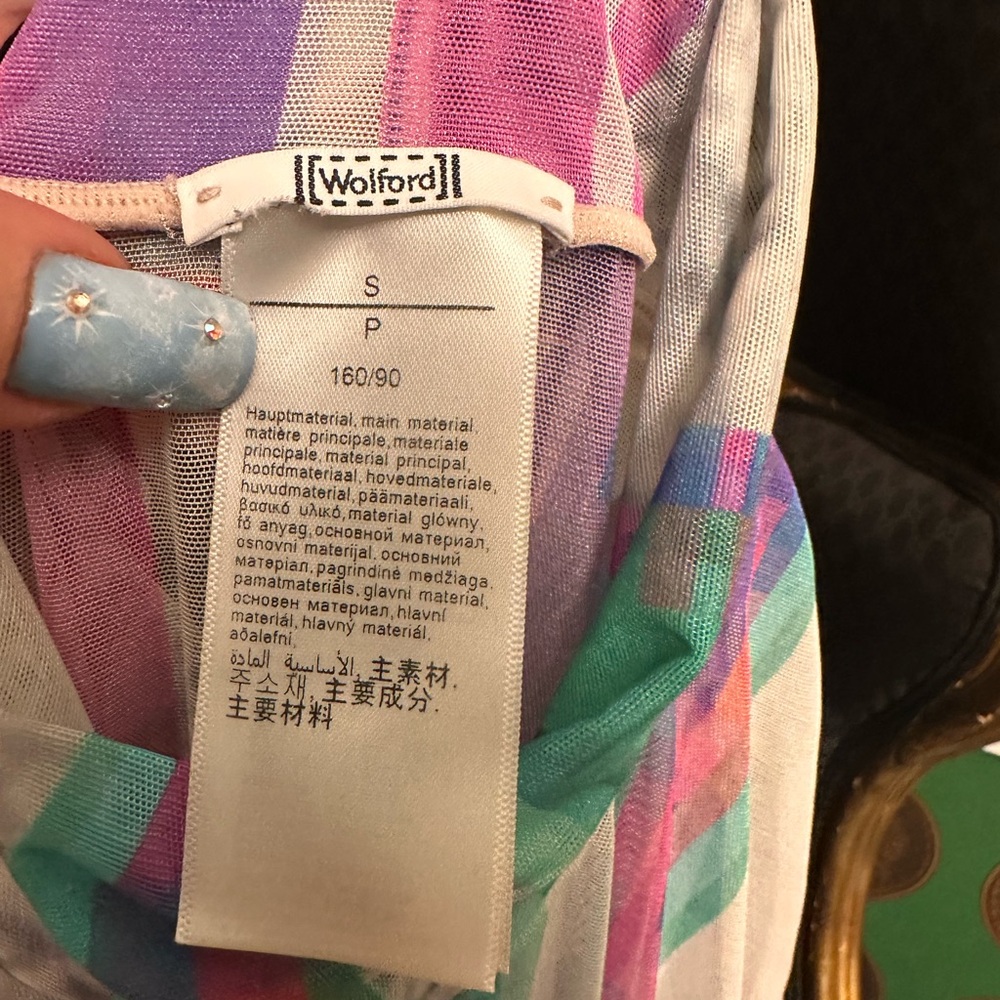 Wolford Multicolor Striped Bodysuit, Size Small - Picture 4 of 4